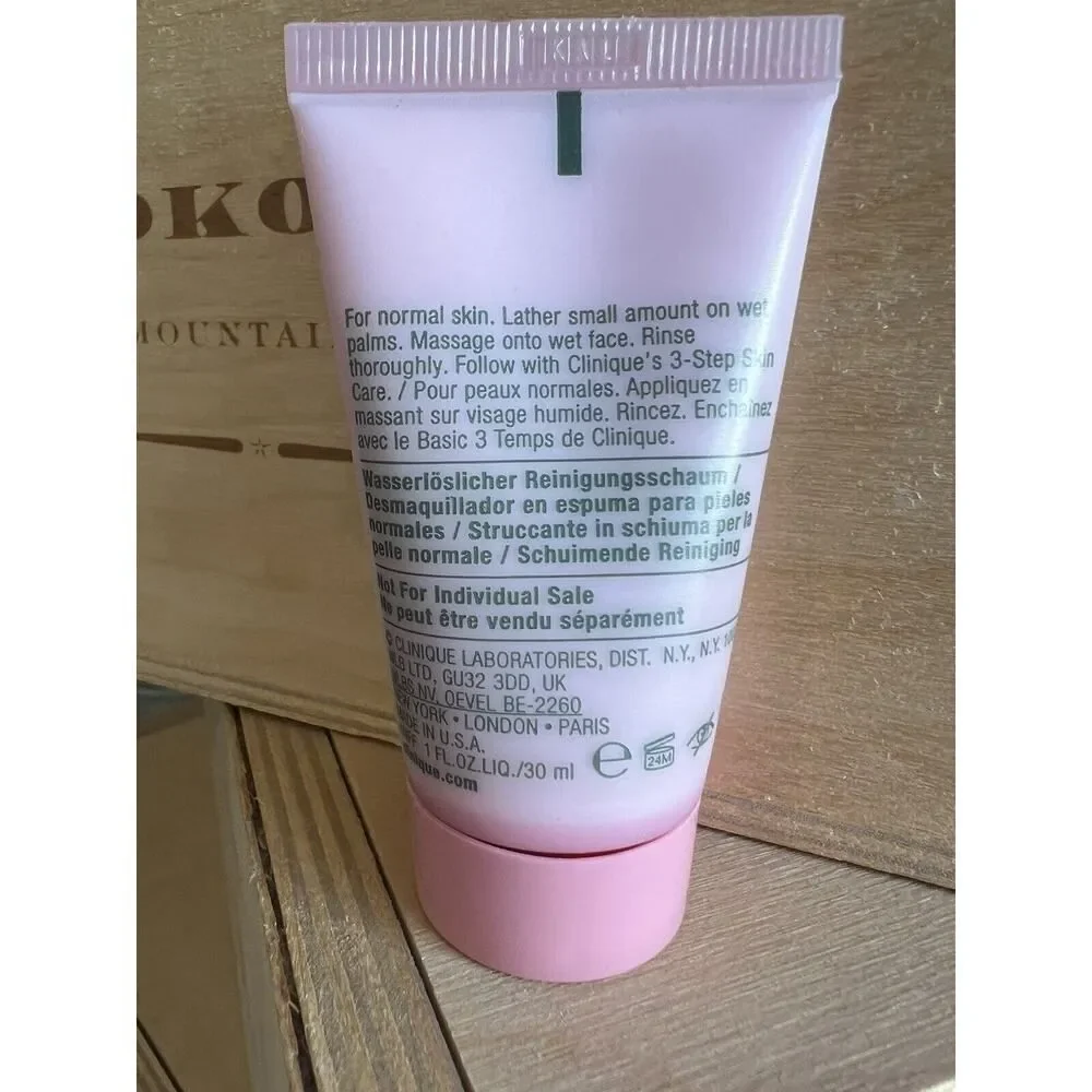 CLINIQUE All About Clean Rinse-Off Foaming Cleanser 1oz/30ml Travel Size NEW